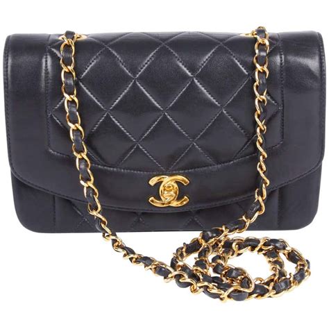 chanel diana blue|pictures of old Chanel purses.